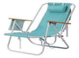 4-Position Adjustable Backpack Beach Chair, Foldable Rustproof Aluminum Frame Lounge Chair with 20945443