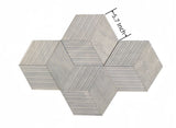 Hexagon natural marble tile, Carrara Gray marble, natural stone, for wall, OL textured finished, 3D W1696P262339
