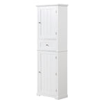 ZUN Tall Bathroom Storage Cabinet, Freestanding Storage Cabinet with Drawer and Adjustable Shelf, MDF WF312727AAK