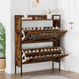 ZUN A shoe with 2 flip-top drawers, an entryway shoe, a narrow standalone shoe rack W1162P243714