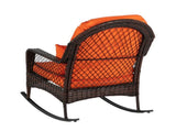 Latte Woven Single Rocking Chair Brown Gradient 09866010