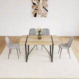 Dinings Set of 4, Modern Accents with Linen Fabric Upholstered Seat, Spoon Shape Kitchen W2189131684