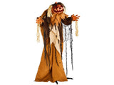 5.5ft Halloween Pumpkin Man Decoration with Red Glowing Head, Sound-Activated Head-Turning Motion & 57368239