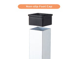 Portable Folding Bar Table with Shelf, Tradeshow Podium Table with Black Skirt and Carrying Bag, for 74020980