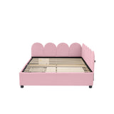 Full Size Upholstered Daybed with 2 Drawers,Velvet Sofabed with Soft Fabric Headboard, No Box-spring N733P194901H