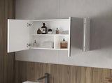 White Medicine Cabinet with Included Mirrors and 2 Doors B062P252186