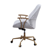 ZUN Vintage White Office Chair with Swivel B062P215466