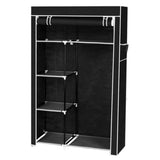 ZUN 64" Portable Closet Storage Organizer Wardrobe Clothes Rack with Shelves Black 72214687