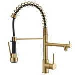 ZUN Commercial Kitchen Faucet with Pull Down Sprayer, Single Handle Single Lever Kitchen Sink Faucet W1932P155916