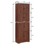 Tall Storage Cabinet with 8 Doors and 4 Shelves, Wall Storage Cabinet for Living Room, Kitchen, 53820214