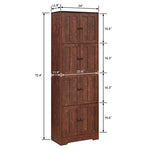 ZUN Tall Storage Cabinet with 8 Doors and 4 Shelves, Wall Storage Cabinet for Living Room, Kitchen, W1693111252