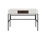 ZUN Verster Natural & Black Finish Writing Desk W/USB B2726P288028