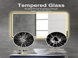 24X40 Inch LED Bathroom Mirror Vanity Mirrors with Front Lights Wall Mounted Anti-Fog Frameless Make W2071137649