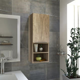 Mila Bathroom Cabinet, Two Interior Shelves, Two External Shelves, Single Door Cabinet -Pine B20091954