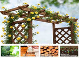 43.5*17.5*44.5 In Fir With Arched Lattice Raised Garden Bed Wooden Planting Frame Carbonized 48982866