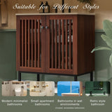 30" Vintage Bathroom Vanity with Ceramic Sink, Modern Bathroom Vanity Cabinet with 2 Soft-Close N817P245324B