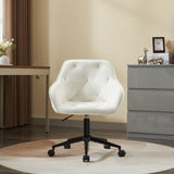 ZUN Velvet Home Office Chair, Modern Home Desk Chair with Wheels , Vanity Chairs for Living Room, W2725P196647