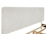 Findlay Plush 3D Upholstered Platform Bed in White Dove,Queen T2574P241782