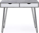 ZUN Modern Table 1pc Laurel Small Desk with Drawers for Bedroom Study Home Office Dorm Stylish Computer B011P236746