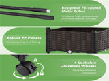 5 FT Self-Watering Vertical Raised Garden Bed with Trellis & Lockable Wheels, 2 Configurations 96779030