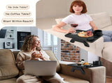 Couch Armrest Tray 3 in 1 Sofa Arm Tray Table with Swivel Cup Holder Phone Stand, Black 09153763