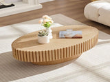 Modern Handcraft Drum Table Length 43.7 inch Ellipse Table for Living Room,Oval Small W2582P251207