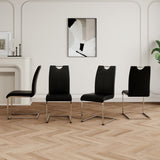 ZUN Modern Dining Chairs with Faux Leather Padded Seat Dining Living Room Chairs Upholstered Chair with W210127285