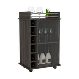Bar Cart Baltimore, Six Wine Cubbies, Carbon Espresso Finish B092122863