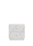Manhattan Nightstand Lacquer Finish with Geometric Design and Velvet-Lined Drawers for Modern G150108684