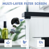 Bathroom Stainless Steel Faucets for Sink 3 Hole Matte Black 8 inch Widespread Bathroom Sink Faucet W1932P353507