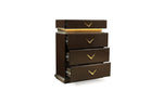 ZUN Modern Style 4-Drawer Chest Made with Wood in Brown B009P155283