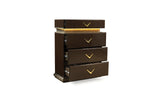 ZUN Modern Style 4-Drawer Chest Made with Wood in Brown B009P155283