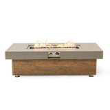 48_inch Iron Fire Pit Table with Wood Grain W3131P277179