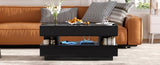 U-Can Lift-Top Coffee Table with 2 Drawers, Modern Coffee Table with Adequate Hidden Compartment, N724P290058B