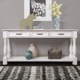 63inch Long Wood Console Table with 3 Drawers and 1 Bottom Shelf for Entryway Hallway Easy Assembly W1202114029