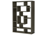 Weathered Grey 10-Shelf Open Back Bookcase B062P153821