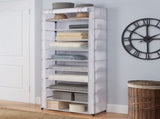 10 Shelf Organizer Shoe Rack with Cover to Hold 30 Pair Shoes, 31.5 in W x 13.46 in D x 69.09 in H, 08316307