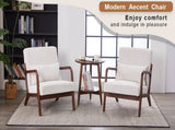 Mid-Century Modern Accent Chair, Arm Chair Living Room Chairs Pillow Upholstered Reading Chair W2989P295373