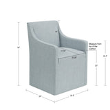 Skirted Dining Arm Chair with Casters B035P217811