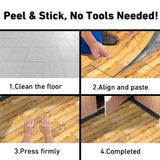 40 Pcs Grain Self-Adhesive Non-Slip Floor Stickers, Durable PVC Peel-And-Stick Waterproof And 06658286