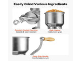 Manual Grain Mill with High Hopper, Hand-Crank Corn Grinder, Durable Cast Iron Grinding Mill with 67426151