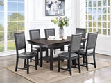 1pc Dining Table Dark Coffee Finish Kitchen Breakfast Dining Room Furniture Table w Storage Shelve B01183546