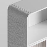 45.28" H Cabinet, Bathroom Floor Cabinet with Glass Door and Shelves, Freestanding Display W757P205953