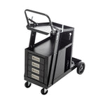 ZUN 2-Tier 4 Drawers Welding Cart, Welder Cart with 265LBS Static Weight Capacity, 360&deg; Swivel Wheels, W1422P160702