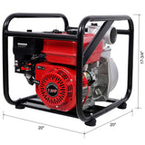 Gas Engine Powered Water Pump 3" inlet&outlet, Flow264Gpm , 7HP Engine 212CC, EPA Certificated, 3in 57989556