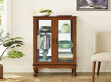Curio Cabinet Lighted Curio Diapaly Cabinet with Adjustable Shelves and Mirrored Back Panel, 13840081