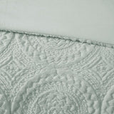 Twin Embroidered Medallion Faux Fur Ultra Plush Comforter Mini Set B03597229