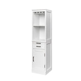 ZUN White color modular wine bar cabinet Buffet Cabinet with Hutch for Dining Room W331P195808