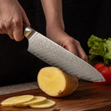 13.5-Inch Damascus Stainless Steel Kitchen Knife 67 Layer Vegetable Meat Fish Slicing Chopping 54785011