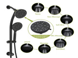 Multi Function Dual Shower Head - Shower System with 4.7" Rain Showerhead, 7-Function Hand Shower, W124361904
